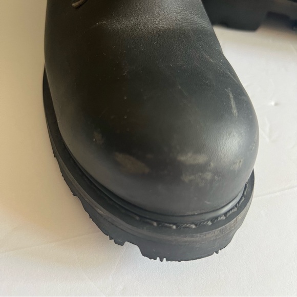 All American Boots Black Leather Steel Toe Work Boots Men\'s Sz 6 Oil Resistant main image 5